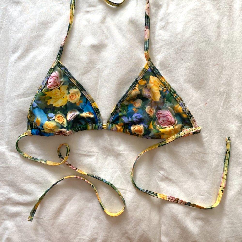 Floral Swimsuit Bikini Top